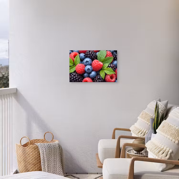 Buiten canvas - Bessen - Vers - Waterdruppels - Kleurrijk - Eten — 4