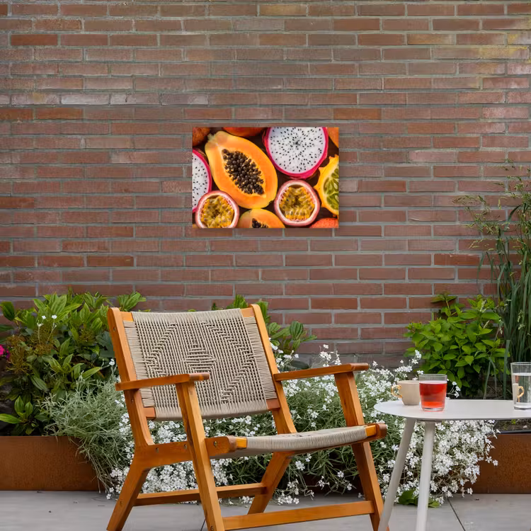 Buiten canvas - Fruit - Geopend - Tropisch - Eten - Kleurrijk — 2
