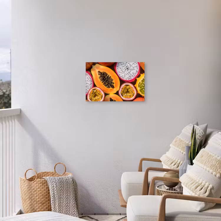 Buiten canvas - Fruit - Geopend - Tropisch - Eten - Kleurrijk — 4