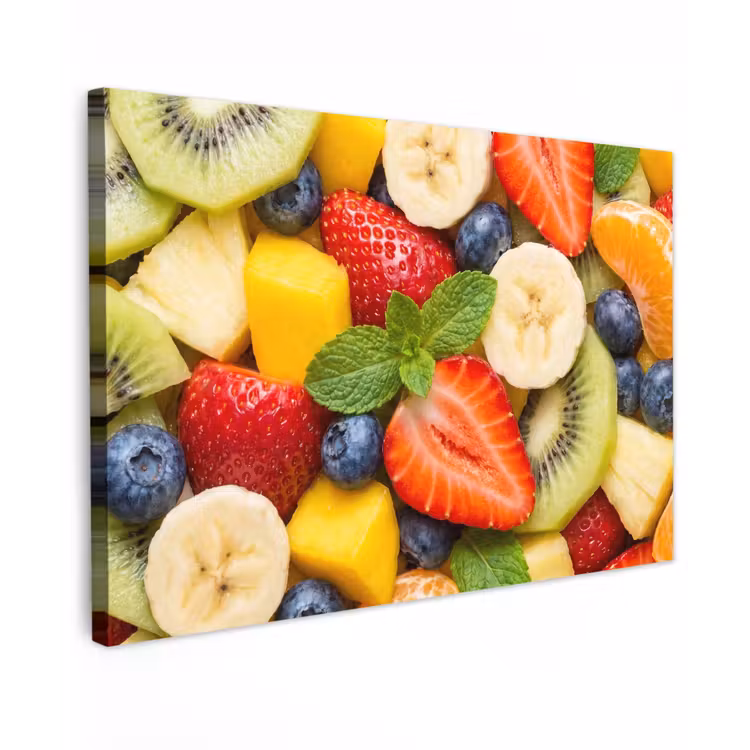 Buiten canvas - Fruit - Plakjes - Eten - Kleurrijk — 1