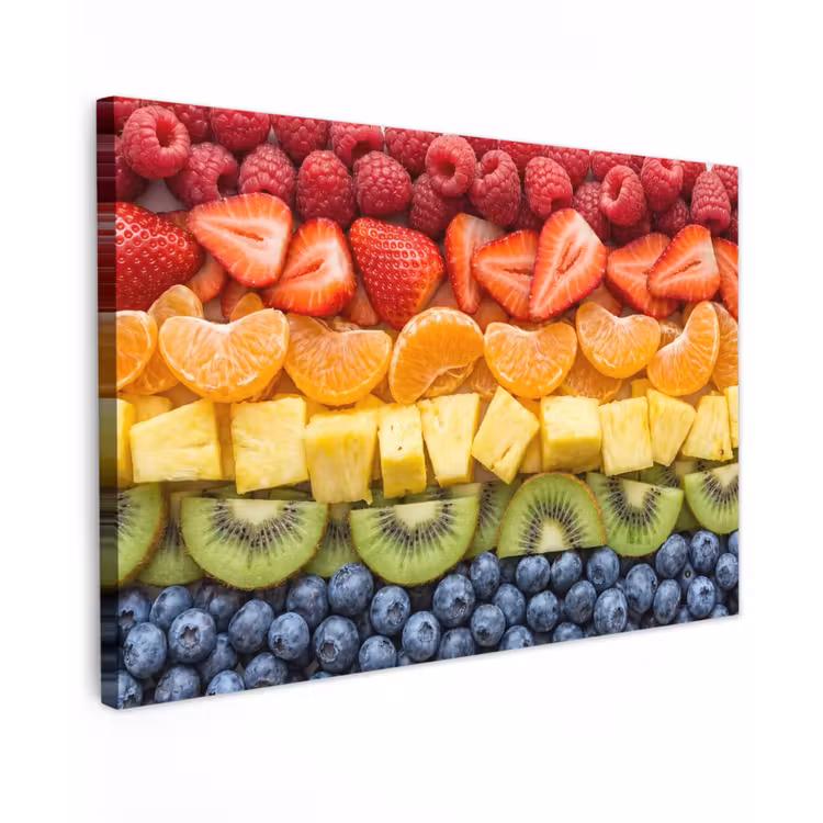 Buiten canvas - Fruit - Regenboog - Gezond - Kleurrijk — 1