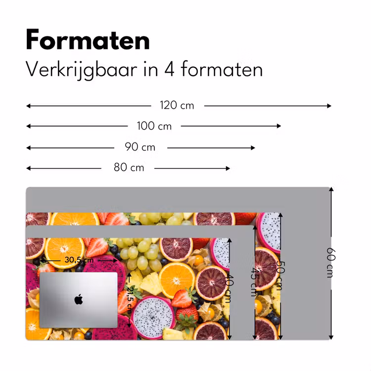 Bureau onderlegger - Fruit - Assortiment - Kleurrijk - Gezondheid — 8