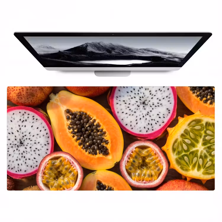 Bureau onderlegger - Fruit - Geopend - Tropisch - Eten - Kleurrijk — 1