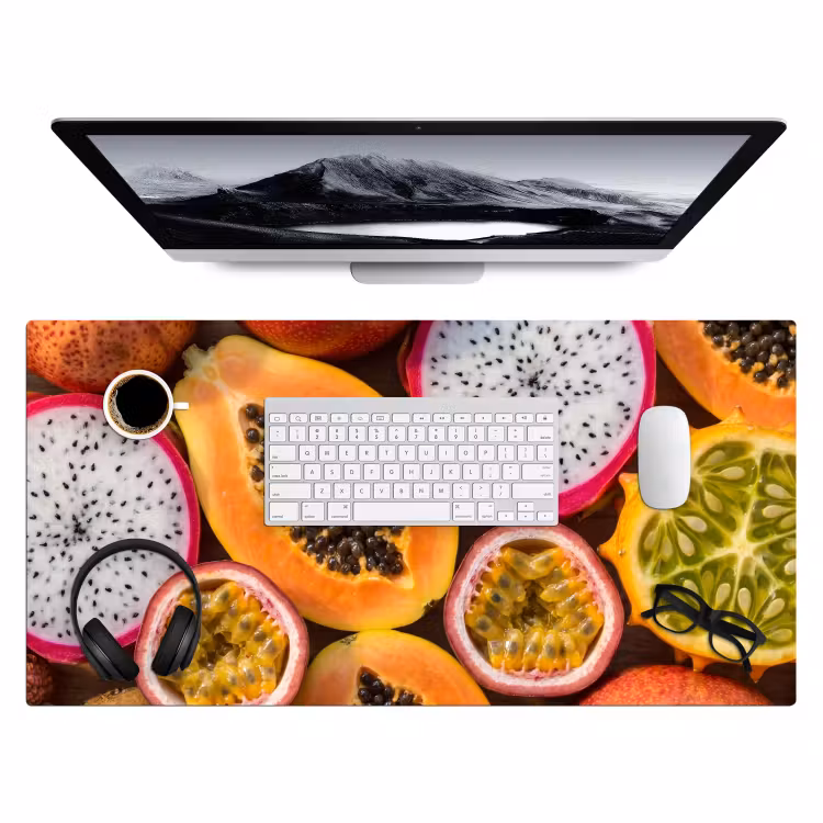 Bureau onderlegger - Fruit - Geopend - Tropisch - Eten - Kleurrijk — 4