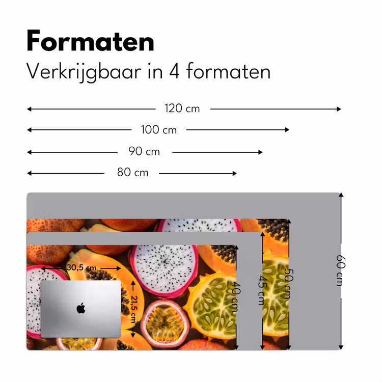 Bureau onderlegger - Fruit - Geopend - Tropisch - Eten - Kleurrijk — 8
