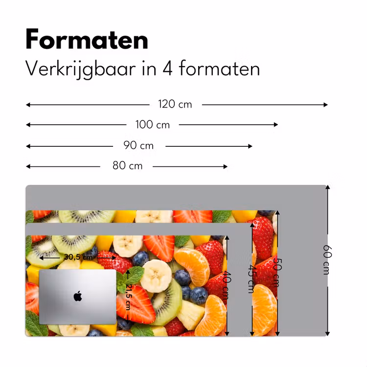 Bureau onderlegger - Fruit - Plakjes - Eten - Kleurrijk — 8