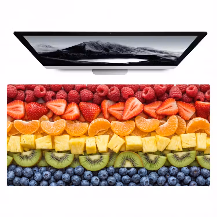 Bureau onderlegger - Fruit - Regenboog - Gezond - Kleurrijk — 1