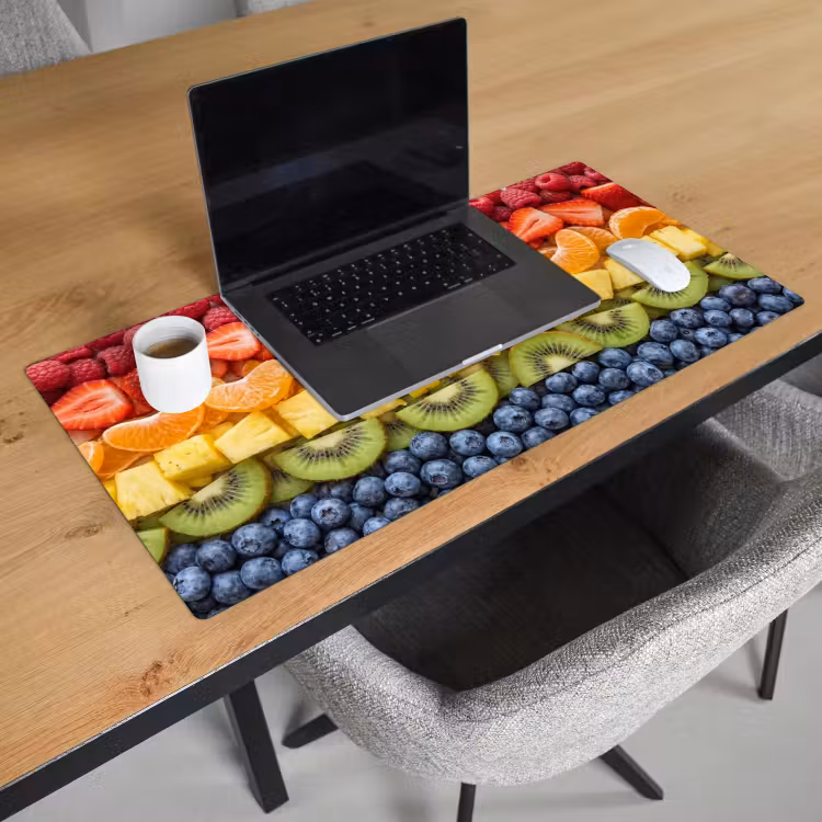 Bureau onderlegger - Fruit - Regenboog - Gezond - Kleurrijk — 3