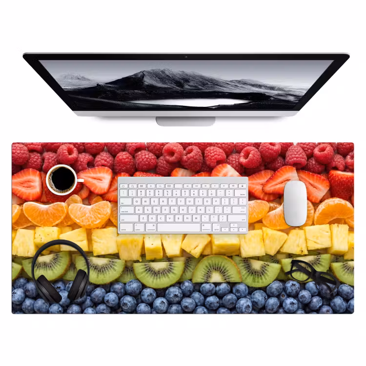 Bureau onderlegger - Fruit - Regenboog - Gezond - Kleurrijk — 4