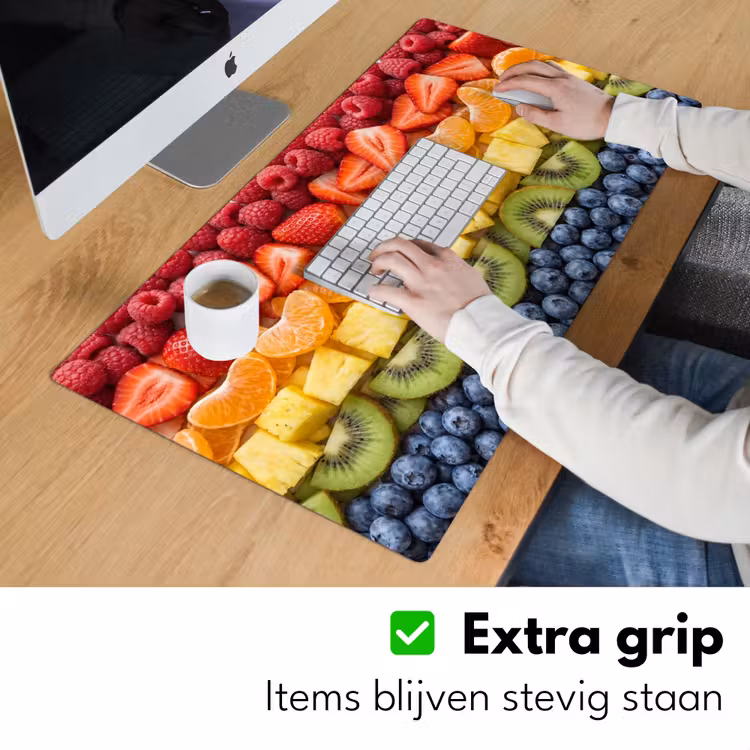 Bureau onderlegger - Fruit - Regenboog - Gezond - Kleurrijk — 6