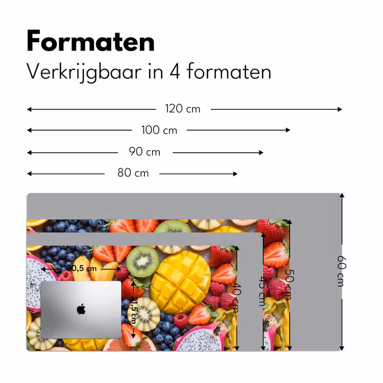 Bureau onderlegger - Fruit - Versneden - Kleurrijk - Eten - Gezond — 8