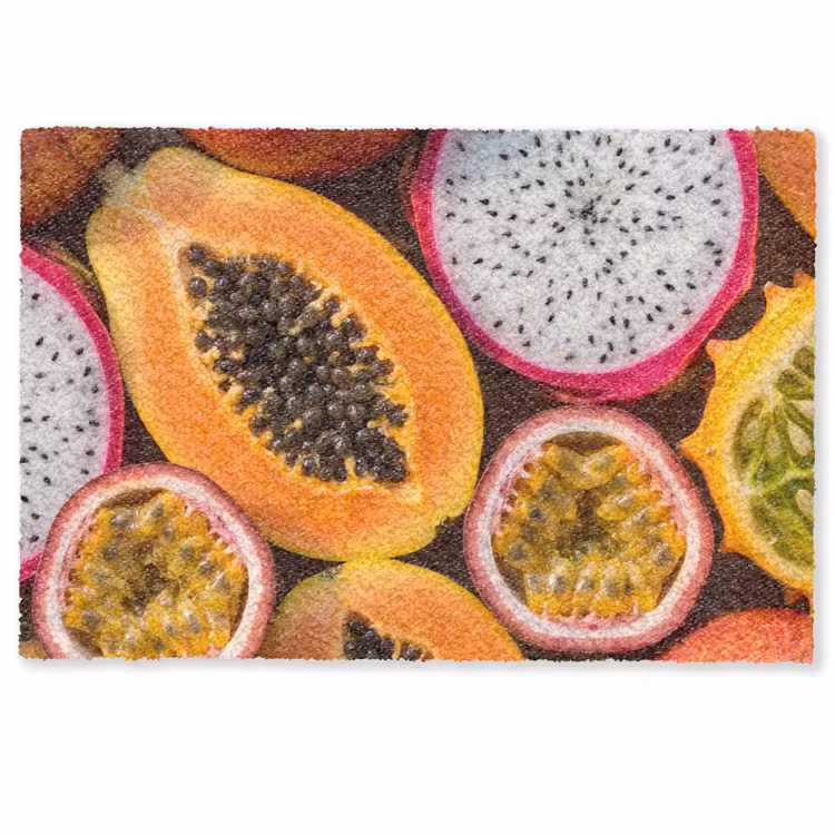 Deurmat - Fruit - Geopend - Tropisch - Eten - Kleurrijk — 1