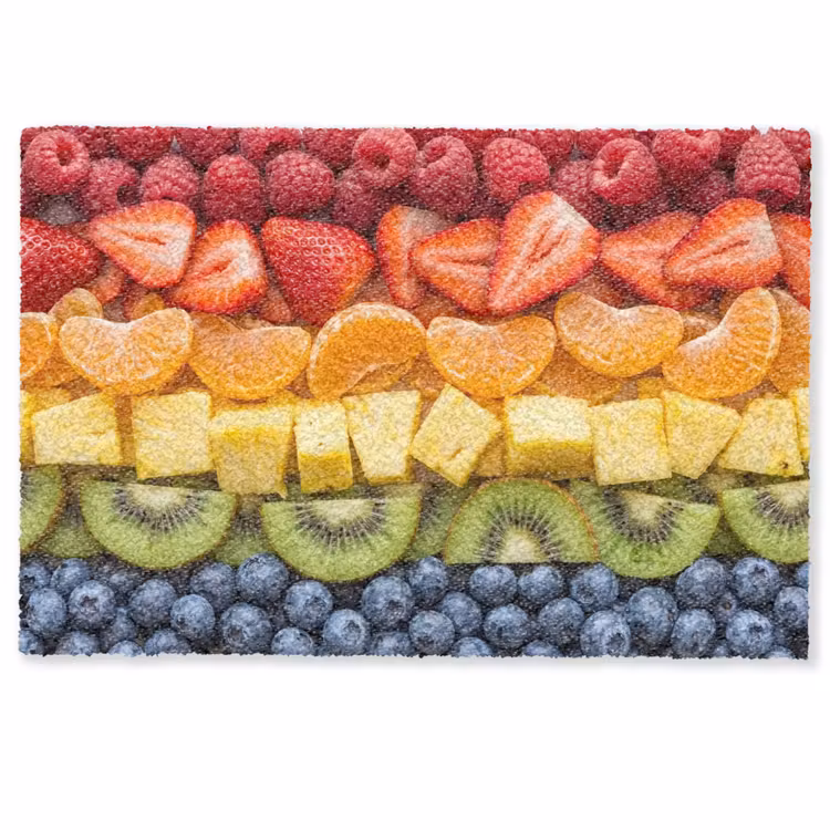 Deurmat - Fruit - Regenboog - Gezond - Kleurrijk — 1