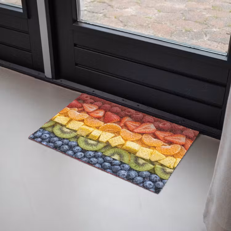 Deurmat - Fruit - Regenboog - Gezond - Kleurrijk — 2