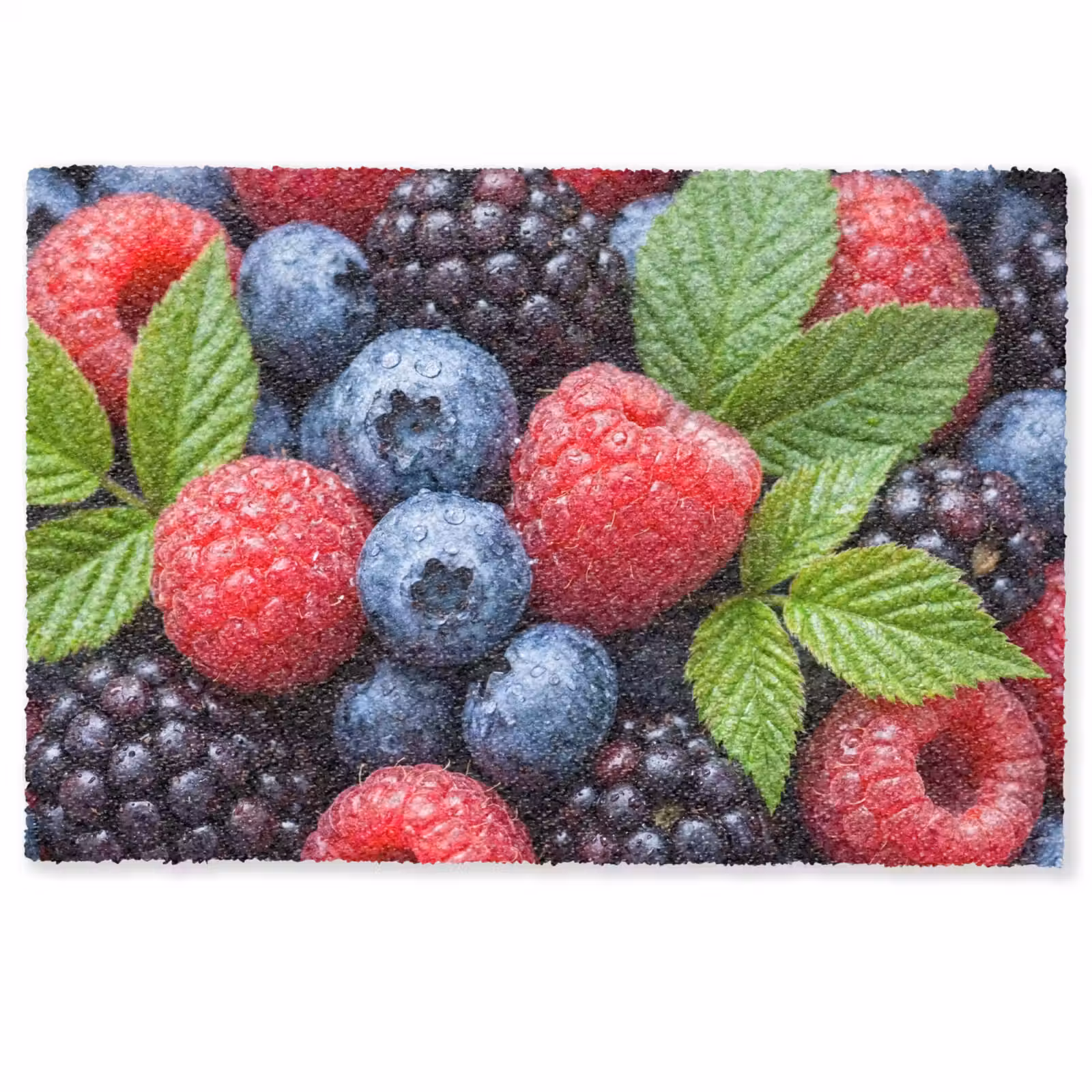 Deurmat - Bessen - Vers - Waterdruppels - Kleurrijk - Eten — 1