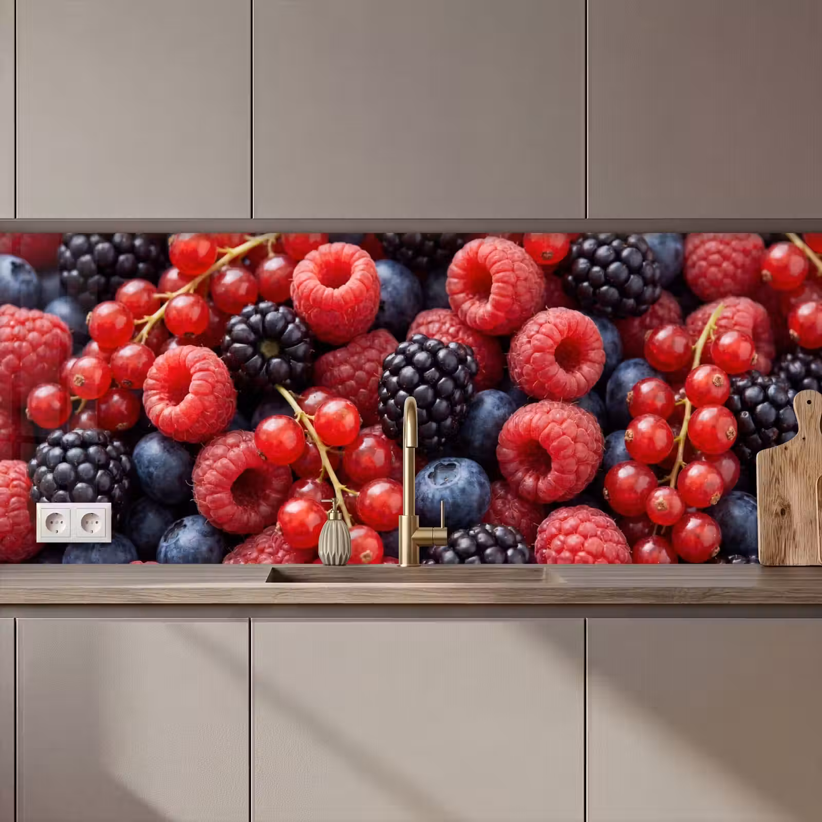 Keuken achterwand - Bessen - Mix - Vers - Eten - Kleurrijk — 1
