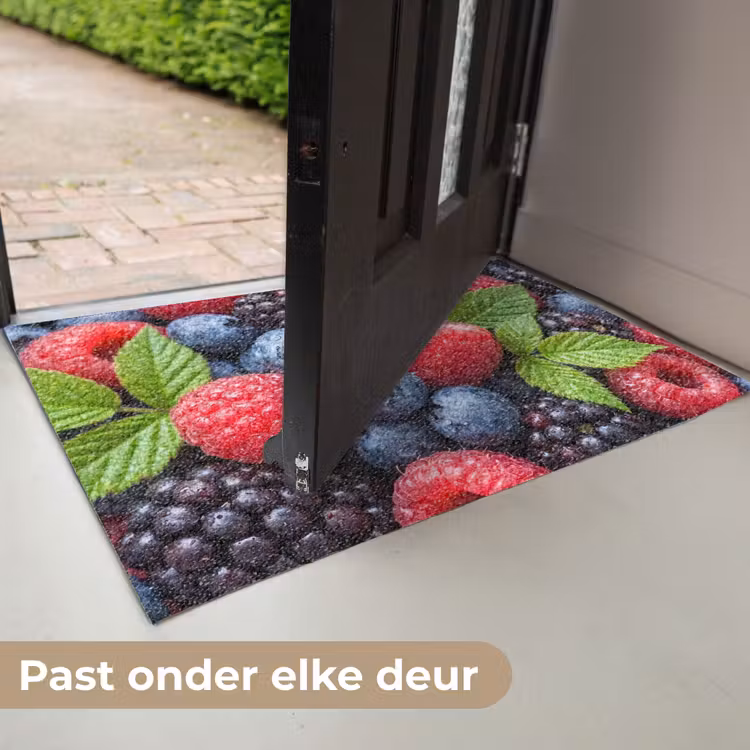 Deurmat - Bessen - Vers - Waterdruppels - Kleurrijk - Eten — 7