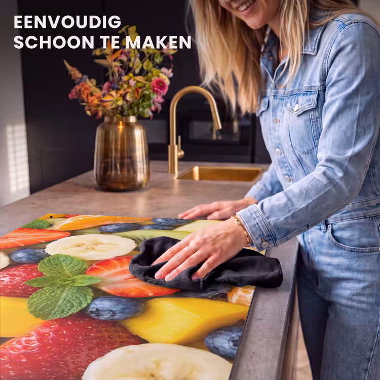 Inductie beschermer en spatscherm (2in1) - Fruit - Plakjes - Eten - Kleurrijk — 5