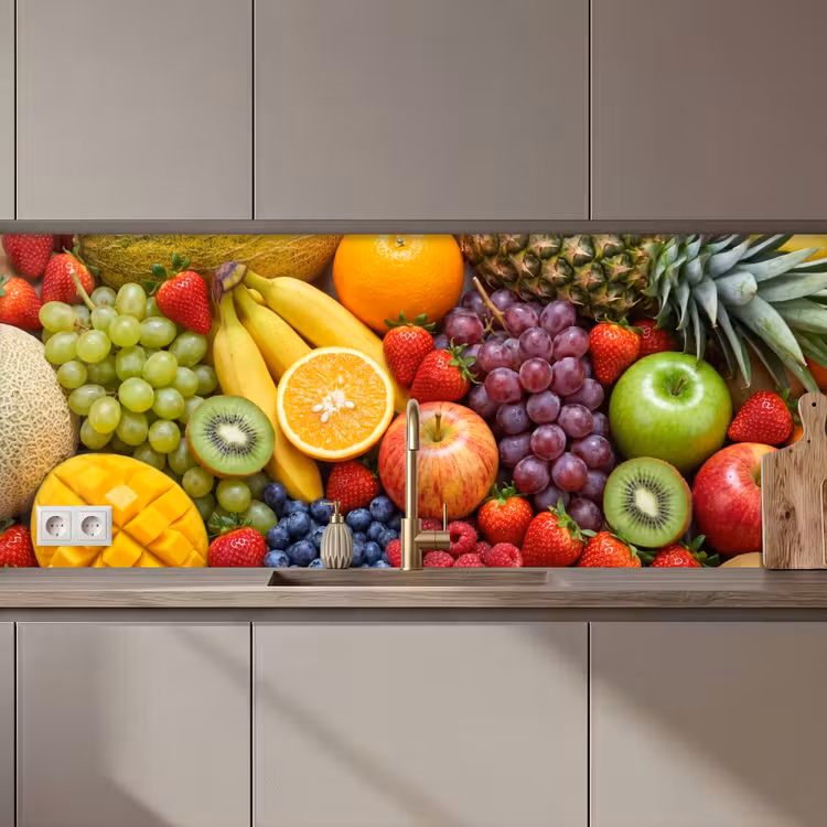 Keuken achterwand - Eten - Fruit - Vers - Kleurrijk - Voeding — 1