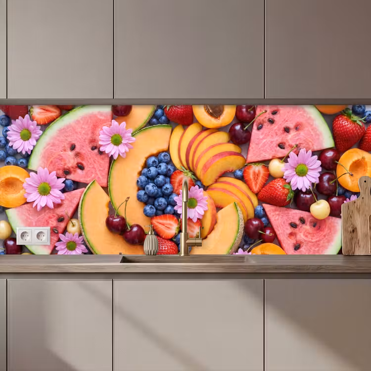Keuken achterwand - Eten - Fruit - Zomer - Kleurrijk — 1