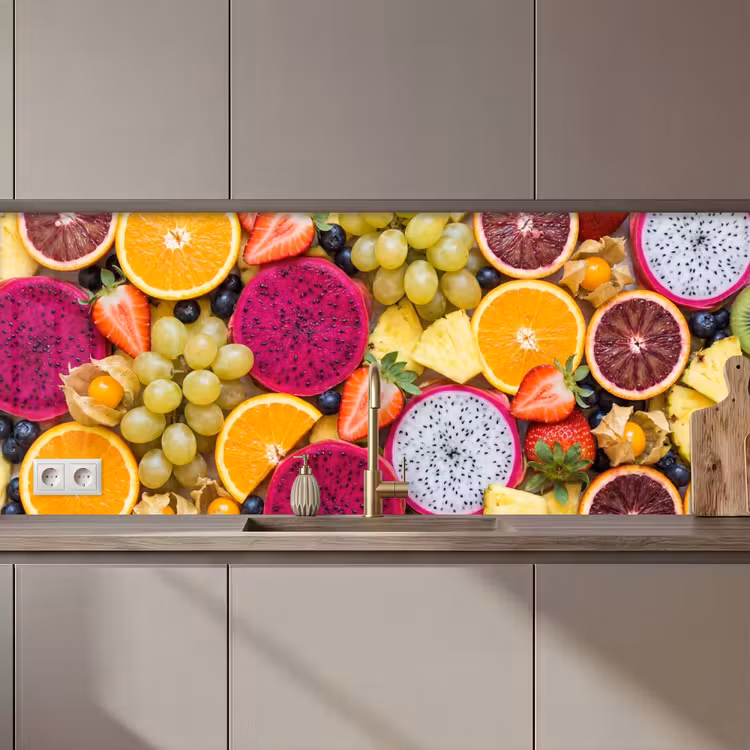 Keuken achterwand - Fruit - Assortiment - Kleurrijk - Gezondheid — 1