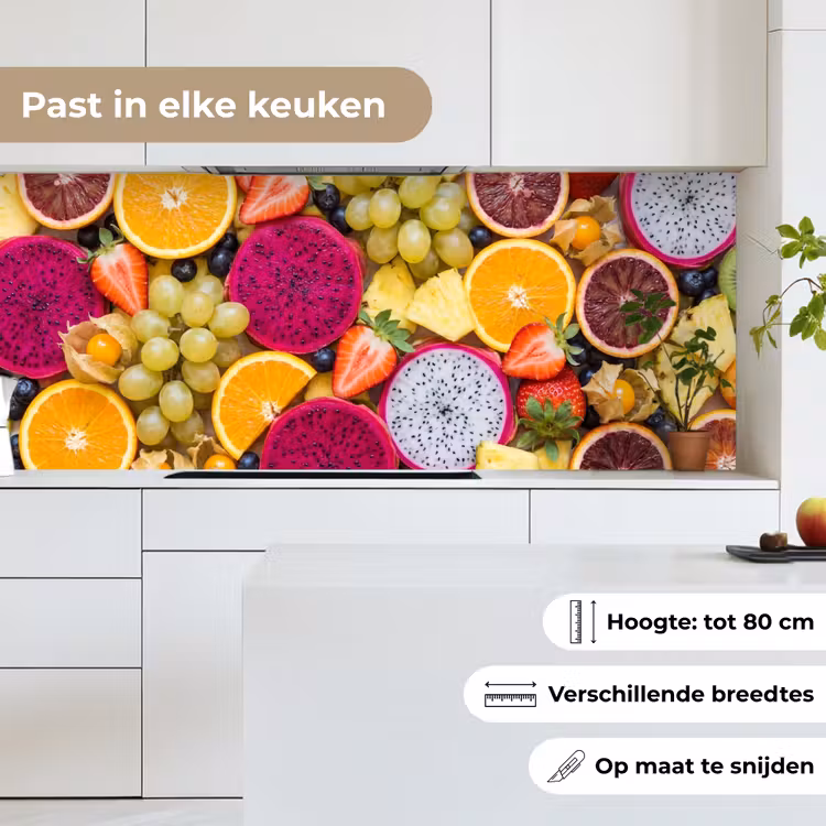 Keuken achterwand - Fruit - Assortiment - Kleurrijk - Gezondheid — 4