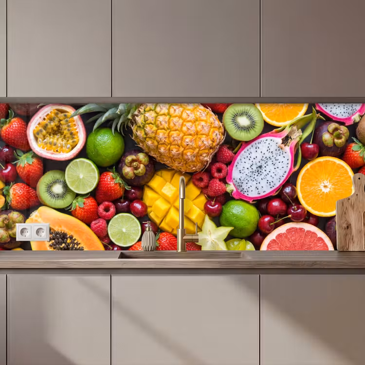 Keuken achterwand - Fruit - Assortiment - Vers - Gezond - Kleurrijk — 1