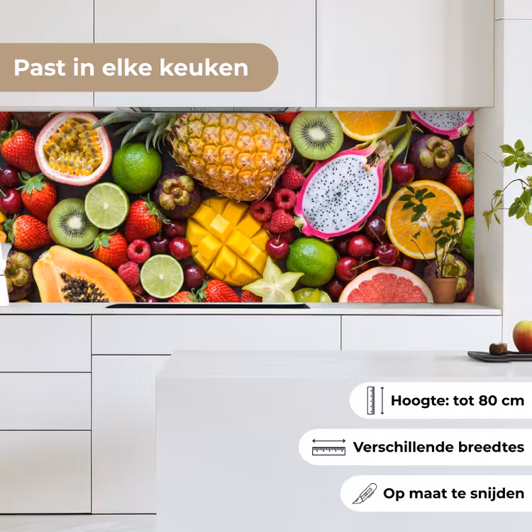 Keuken achterwand - Fruit - Assortiment - Vers - Gezond - Kleurrijk — 4