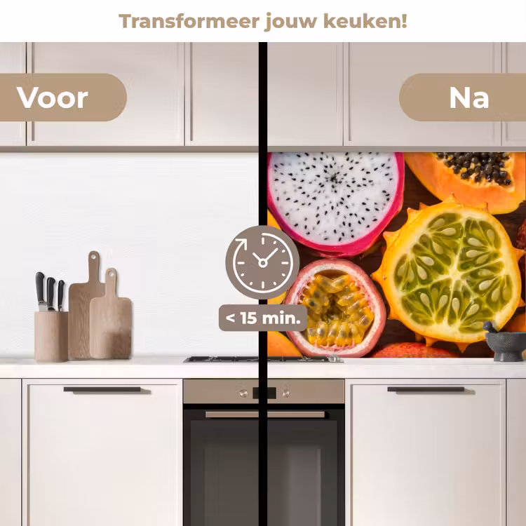 Keuken achterwand - Fruit - Geopend - Tropisch - Eten - Kleurrijk — 2
