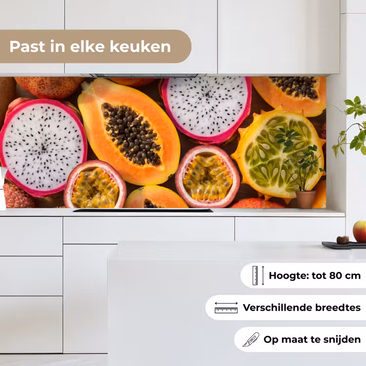 Keuken achterwand - Fruit - Geopend - Tropisch - Eten - Kleurrijk — 4