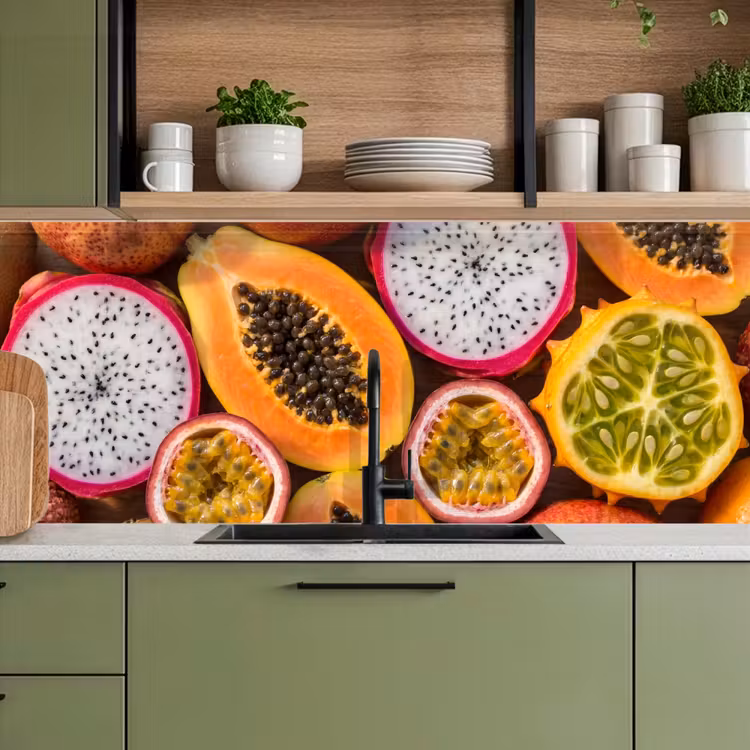 Keuken achterwand - Fruit - Geopend - Tropisch - Eten - Kleurrijk — 5