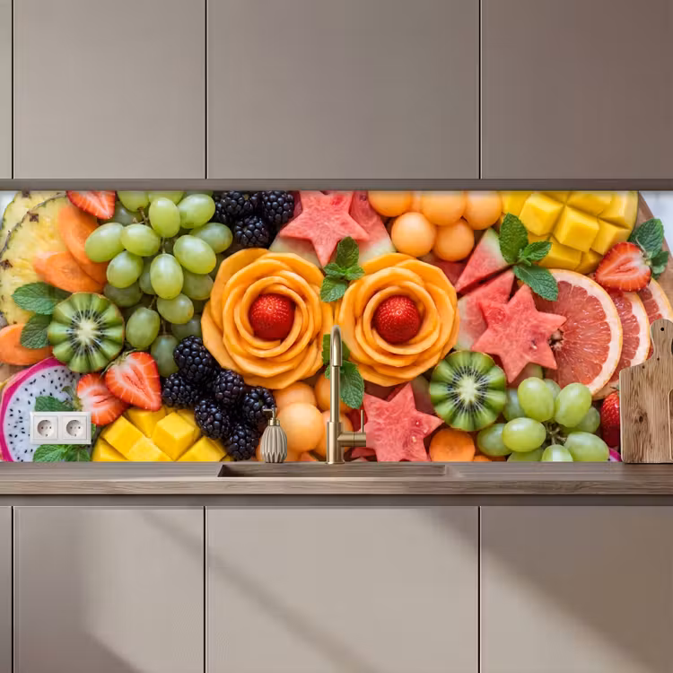 Keuken achterwand - Fruit - Variatie - Kleurrijk - Vers - Eten — 1