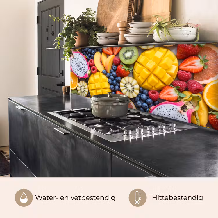 Keuken achterwand - Fruit - Versneden - Kleurrijk - Eten - Gezond — 3