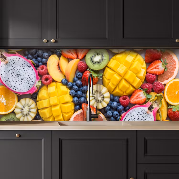 Keuken achterwand - Fruit - Versneden - Kleurrijk - Eten - Gezond — 6