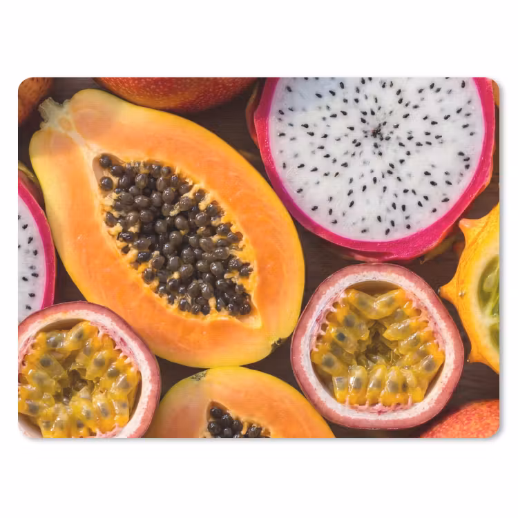 Muismat - Fruit - Geopend - Tropisch - Eten - Kleurrijk — 1