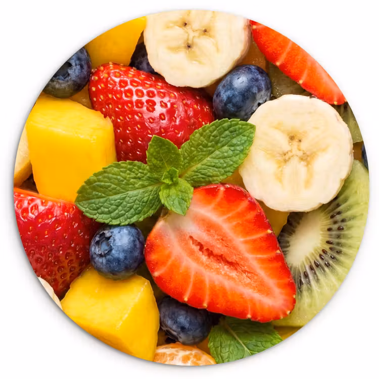 Muurcirkel - Fruit - Plakjes - Eten - Kleurrijk — 1
