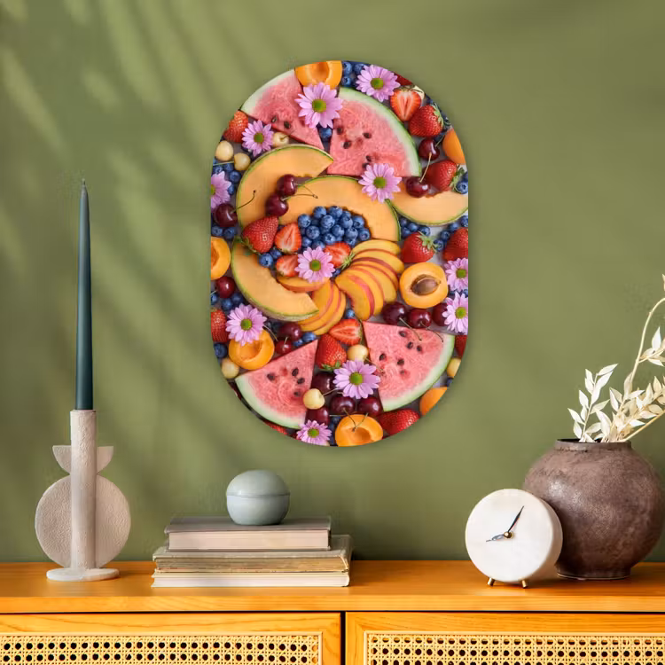 Muurovaal - Kunststof - Eten - Fruit - Zomer - Kleurrijk — 2