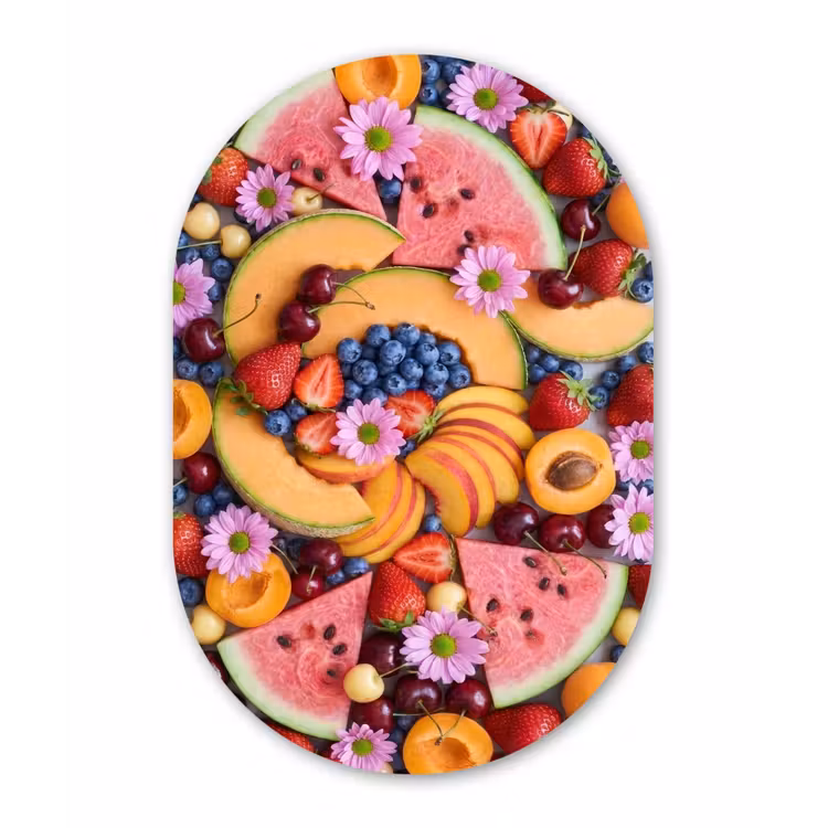 Muurovaal - Kunststof - Eten - Fruit - Zomer - Kleurrijk — 3