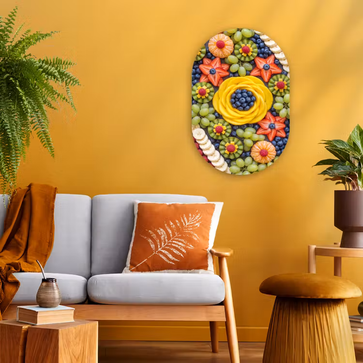 Muurovaal - Kunststof - Fruit - Arrangement - Gezond - Kleurrijk - Eten — 2