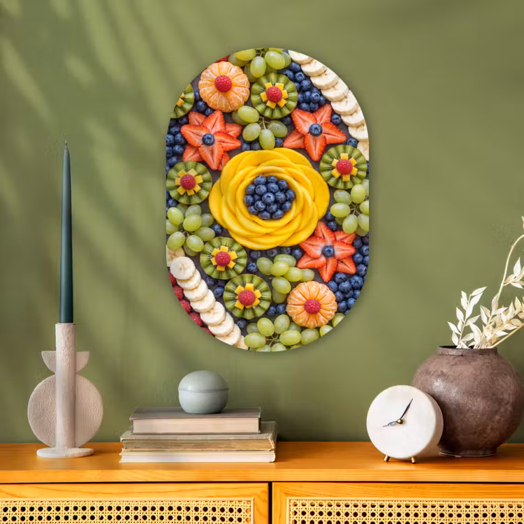 Muurovaal - Kunststof - Fruit - Arrangement - Gezond - Kleurrijk - Eten — 3