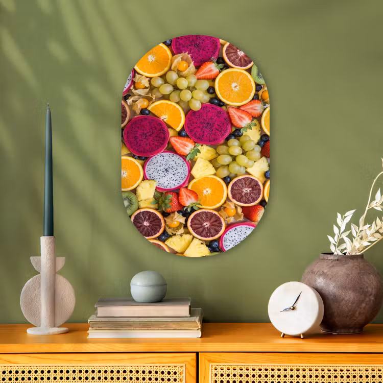 Muurovaal - Kunststof - Fruit - Assortiment - Kleurrijk - Gezondheid — 2