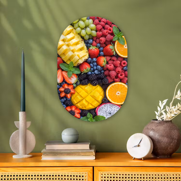 Muurovaal - Kunststof - Fruit - Vers - Kleurrijk - Eten — 2