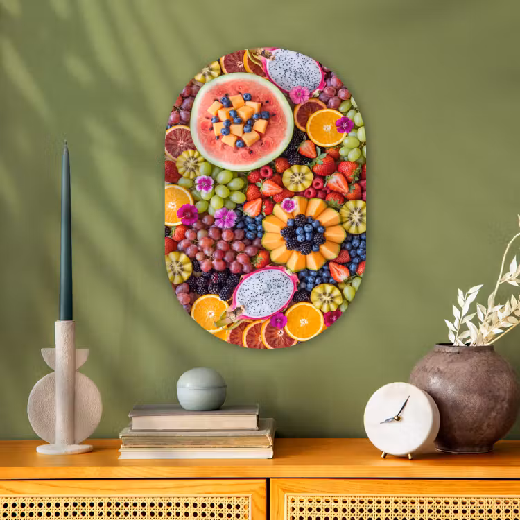 Muurovaal - Kunststof - Fruit - Vers - Variatie - Eten - Kleurrijk — 2