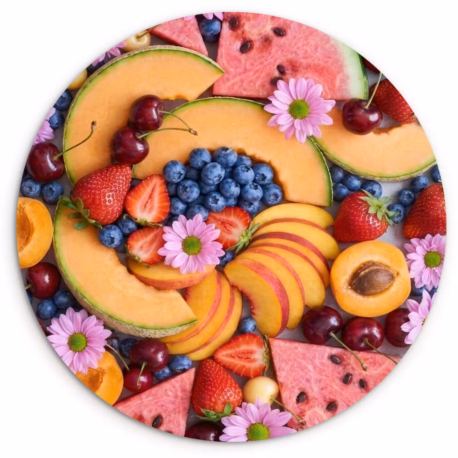 Muurcirkel - Eten - Fruit - Zomer - Kleurrijk — 1