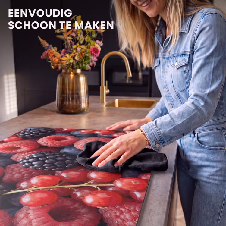 Inductie beschermer en spatscherm (2in1) - Bessen - Mix - Vers - Eten - Kleurrijk — 5