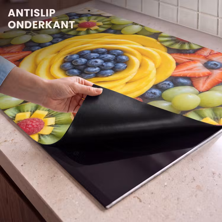 Inductie beschermer en spatscherm (2in1) - Fruit - Arrangement - Gezond - Kleurrijk - Eten — 4