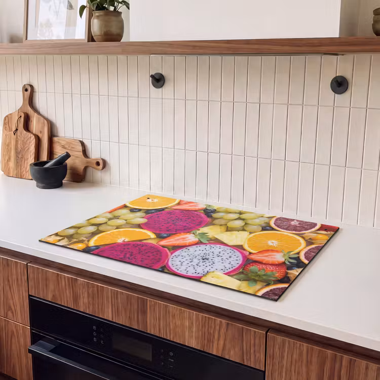 Inductie beschermer en spatscherm (2in1) - Fruit - Assortiment - Kleurrijk - Gezondheid — 3