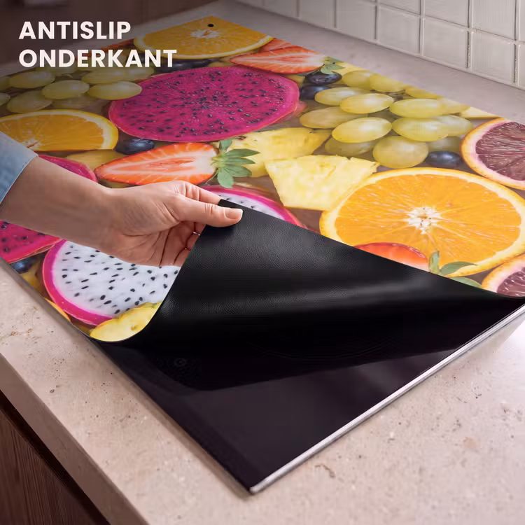 Inductie beschermer en spatscherm (2in1) - Fruit - Assortiment - Kleurrijk - Gezondheid — 4