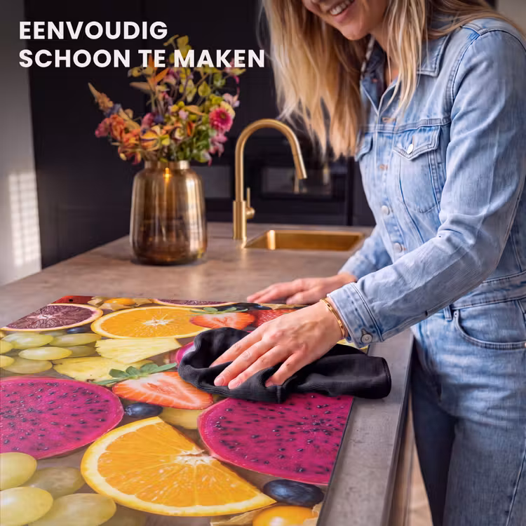 Inductie beschermer en spatscherm (2in1) - Fruit - Assortiment - Kleurrijk - Gezondheid — 5