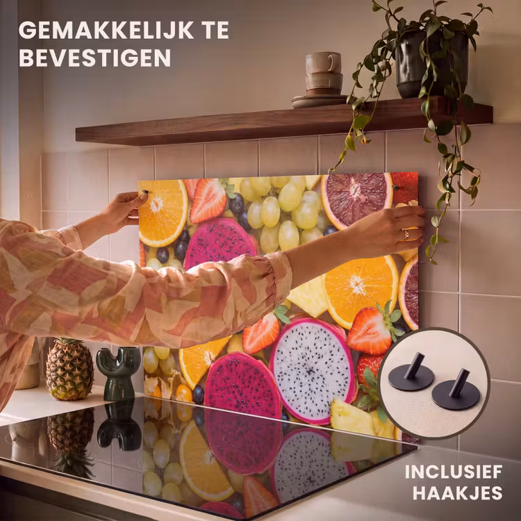 Inductie beschermer en spatscherm (2in1) - Fruit - Assortiment - Kleurrijk - Gezondheid — 7